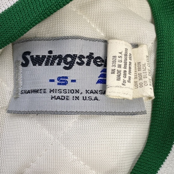 Vintage Special Export Satin Swingster Jacket White Green Size Small RARE - Picture 4 of 8
